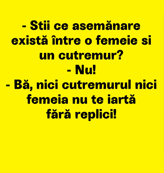 BANCUL ZILEI | Ce asemănare este între o femeie și un cutremur