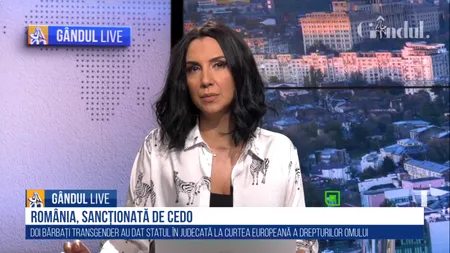GÂNDUL LIVE. România a încălcat drepturile persoanelor transgender / Avocatul Adrian Cuculis: Decizia CEDO este de o mare importanță / Mirela Secan, mamă de copil transgender: Regret că nu mi-am acceptat copilul mai devreme