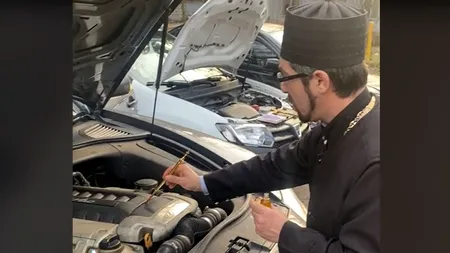 VIDEO | Bolid de lux, sfințit cu mir și pensule. Imaginile au ajuns virale pe Tik Tok