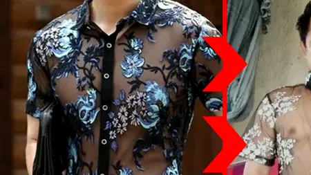 Ce a primit un tânăr, după ce a comandat on-line cămașa din imagine. Când a deschis coletul adus de curier, să cadă din picioare