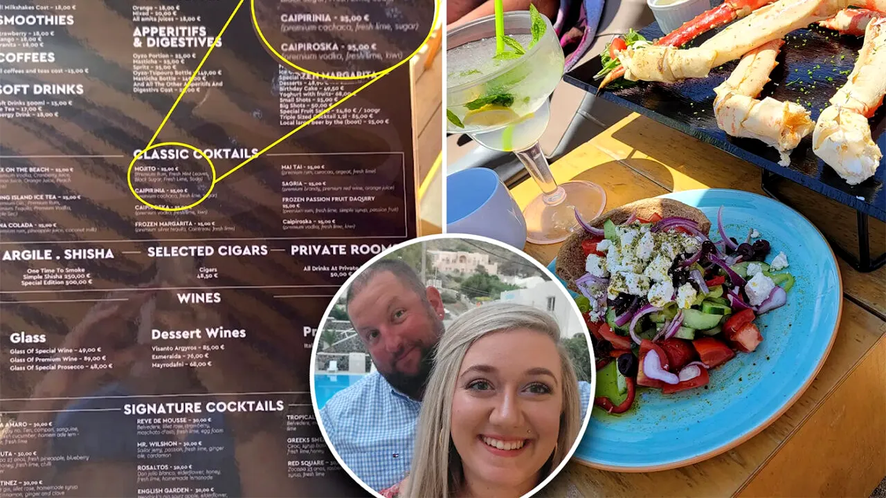 Câți bani au dat doi turiști pe 4 picioare de CRAB, o salată grecească și 2 mojito, într-un restaurant din Mykonos. Când le-a venit nota, au crezut că e vreo eroare