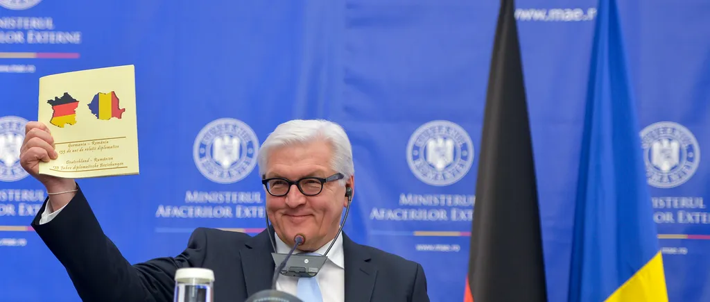 Gafă diplomatică la întâlnirea ministrului german de Externe cu Bogdan Aurescu. Observați greșeala din imagine?