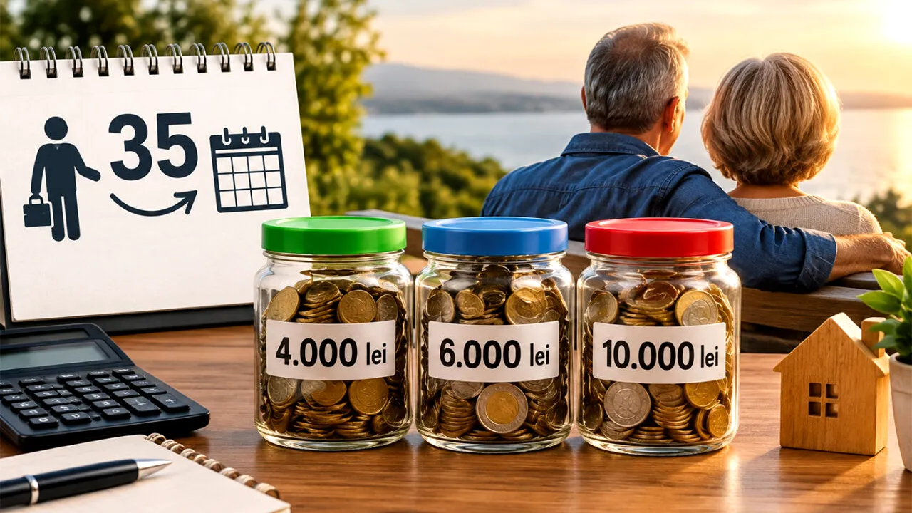Ce salariu trebuie să ai timp de 35 de ani, ca să primești o pensie de 4.000, 6.000 sau 10.000 de lei, la bătrânețe