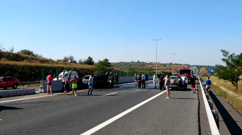 Circulație întreruptă pe Autostrada Soarelui, din cauza unui accident