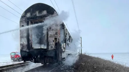 PLAN ROȘU activat în Olt! Vagonul unui tren cu 70 de călători a luat foc. Care sunt RUTELE afectate de incident