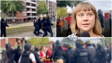 O nouă zi de proteste în Franța. Activista Greta Thunberg s-a alăturat mișcării elevilor. Ciocniri la Paris și un incendiu în fața unui liceu