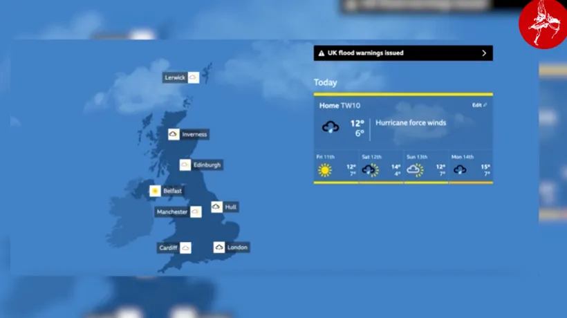 BBC își cere scuze, după un anunț catastrofal: temperaturi de peste 400°C şi rafale de vânt de peste 20.000 de kilometri pe oră în Regatul Unit
