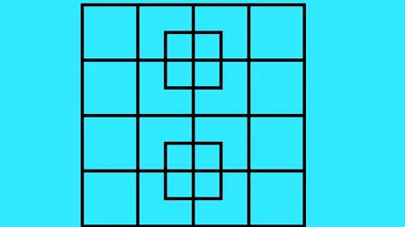Test de inteligență | Câte pătrate sunt, în total, în această imagine?