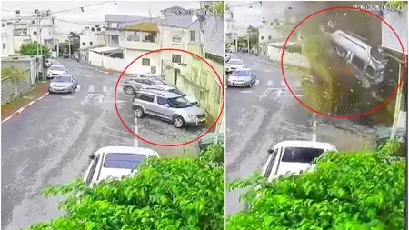 Clipe de groază pe străzile din Israel. Momentul când o mașină explodează în timpul celor 7 raiduri ale forțelor iraniene