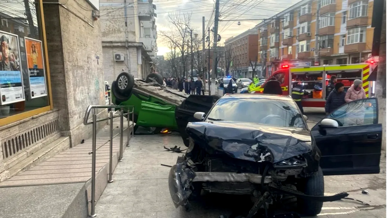 Accident GRAV în Galați. Cinci persoane, între care trei copii, au fost rănite