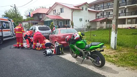 VAMA VECHE. Un motociclist a murit, după ce i s-a blocat accelerația și a căzut din șa