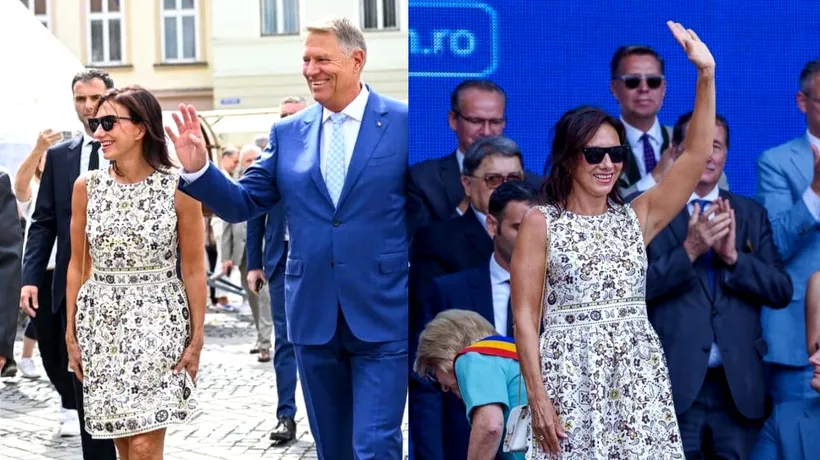 Cât a costat ROCHIA purtată de Carmen Iohannis la un eveniment din Sibiu. Prima-doamnă a renunțat la designerii români, pentru un brand AMERICAN