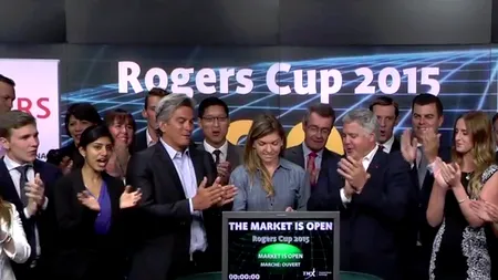 În așteptarea primului ei meci de tenis din Canada, Simona Halep a deschis bursa de la Toronto