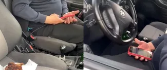 VIDEO | Cum l-au surprins polițiștii pe un șofer din Dolj. Au rămas uluiți când au văzut ce avea bărbatul lângă el
