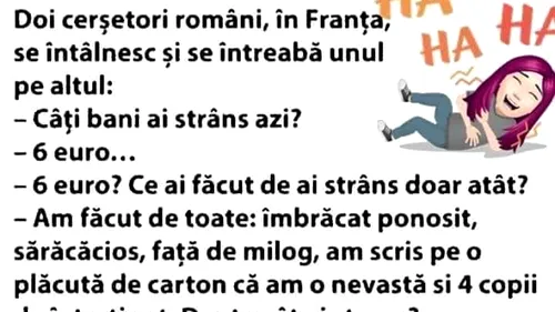 BANC | Doi cerșetori români, în Franța: „Câți bani ai strâns azi?