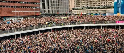 „Manifestația pentru dragoste: Zeci de mii de suedezi au ieșit în stradă, după atentatul terorist de la Stockholm. Fotografie uimitoare din Suedia