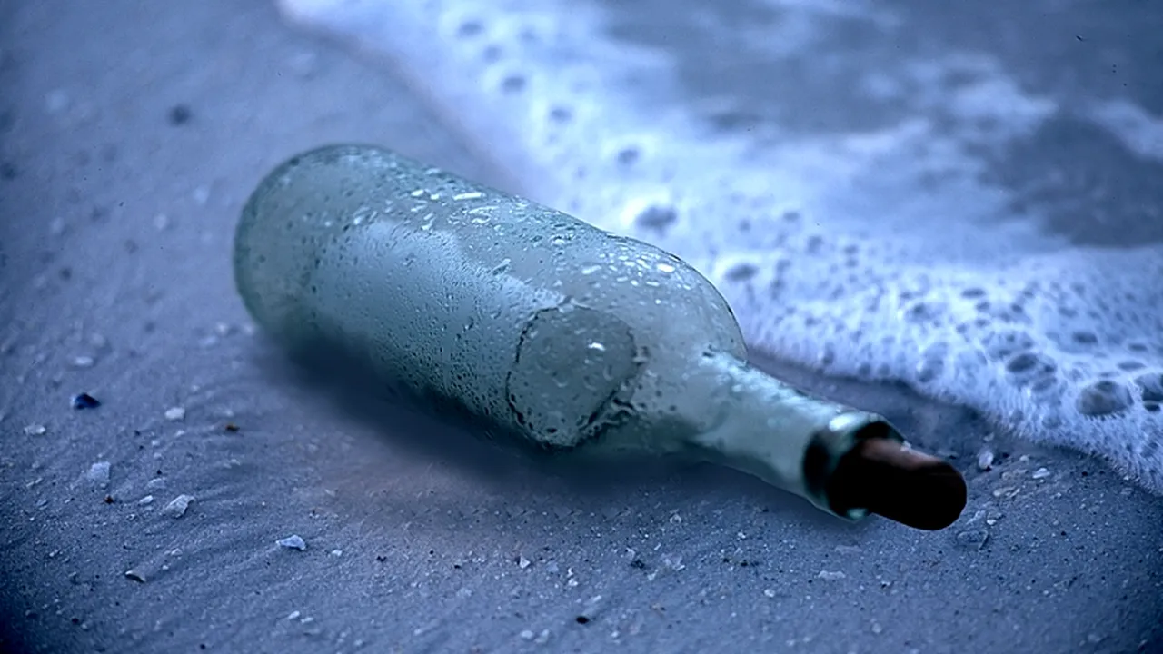 Mesaj de de mai bine de jumătate de veac, descoperit într-o sticlă: 