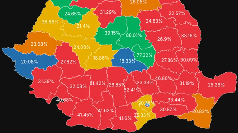 Votul pe județe la PARLAMENTARE: PSD a reușit să ia un scor cât PNL, USR, AUR și UDMR la un loc