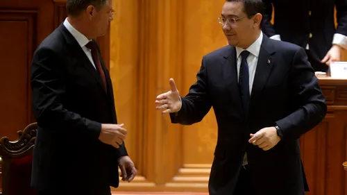Președinție: Ponta și Iohannis se întâlnesc în această seară pentru a decide numele noului ministru al Finanțelor