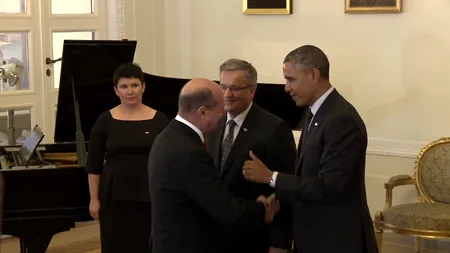Băsescu s-a întâlnit cu Obama la Varșovia