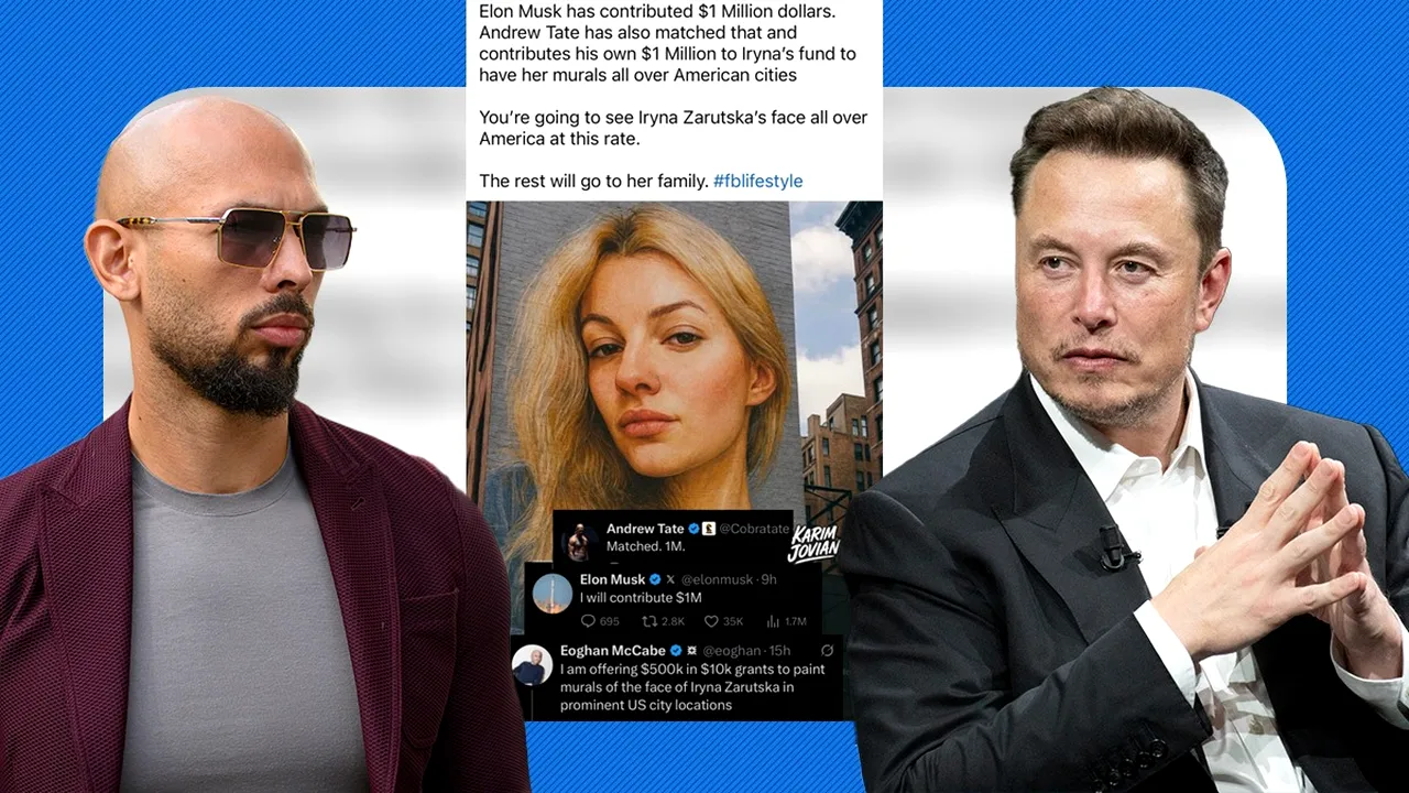 Andrew Tate, Elon Musk și alți milionari au anunțat DONAȚII după moartea refugiatei ucrainene ucise în SUA. Pentru ce vor fi folosiți banii