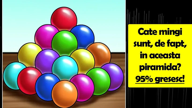 Test de inteligență | Câte mingi sunt, de fapt, în această piramidă? 95% greșesc
