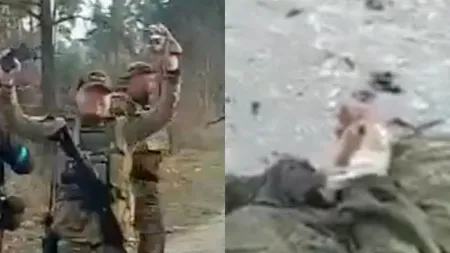 „Filmați acești tâlhari. Uite, ăsta e încă în viață. Gâfâie!”. O filmare ar arăta soldați ucraineni în timp ce ucid ruși luați prizonieri