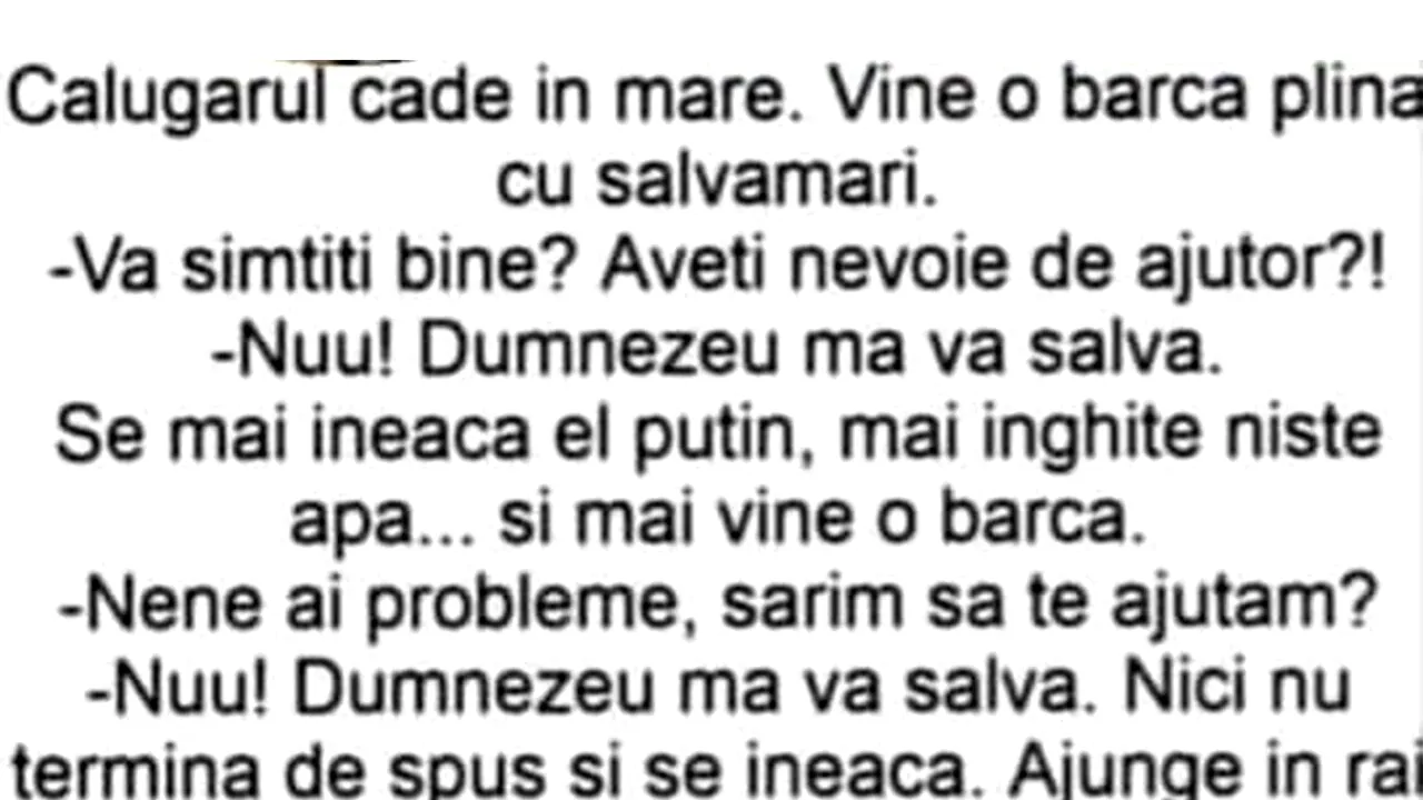 Bancul de marți | Călugărul cade în mare: 