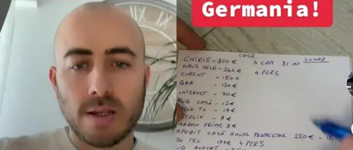 VIDEO: Toni, un român stabilit în Germania, dezvăluie cât CHELTUIE lunar. Cum este, de fapt, viața în străinătate