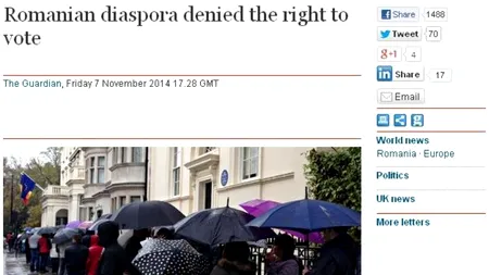 The Guardian publică scrisoarea unei românce despre alegerile din străinătate: „Vreau ca lumea să știe că mi-a fost refuzat dreptul constituțional la vot