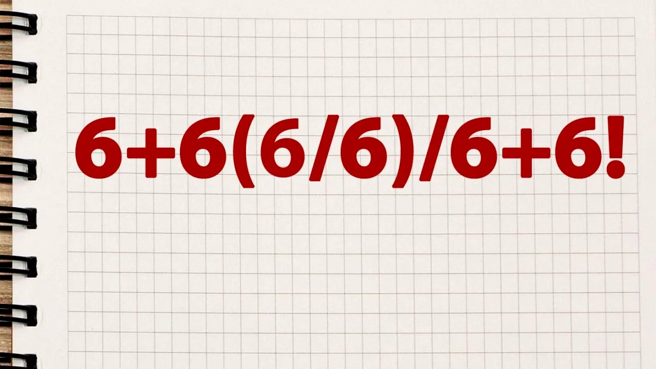 Testul IQ care pune și geniile în dificultate | Rezolvați 6+6(6/6)/6+6!