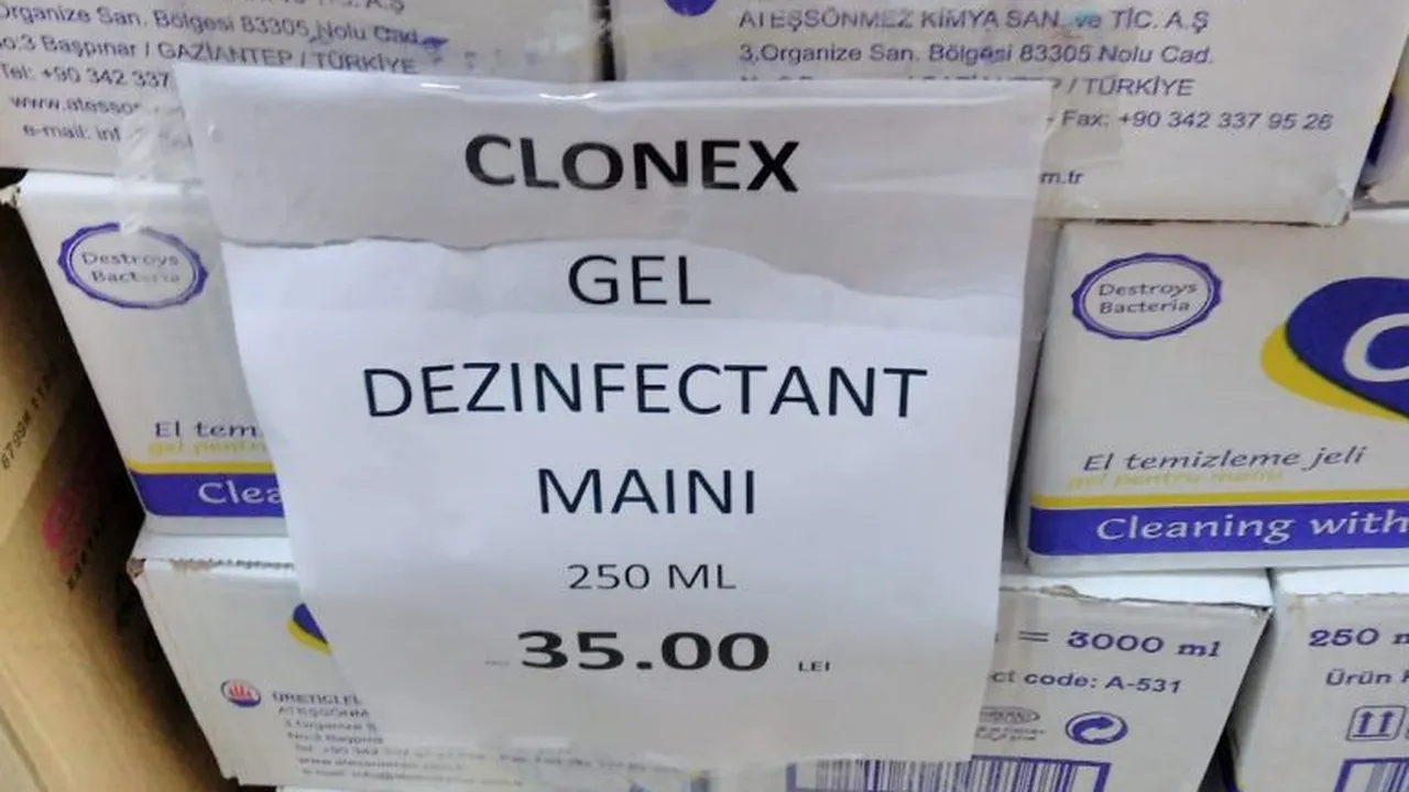 PREȚ EXPLOZIV | Cât a ajuns să coste un dezinfectant de mâini la un magazin cunoscut din Buzău și pe site-urile românești - FOTO