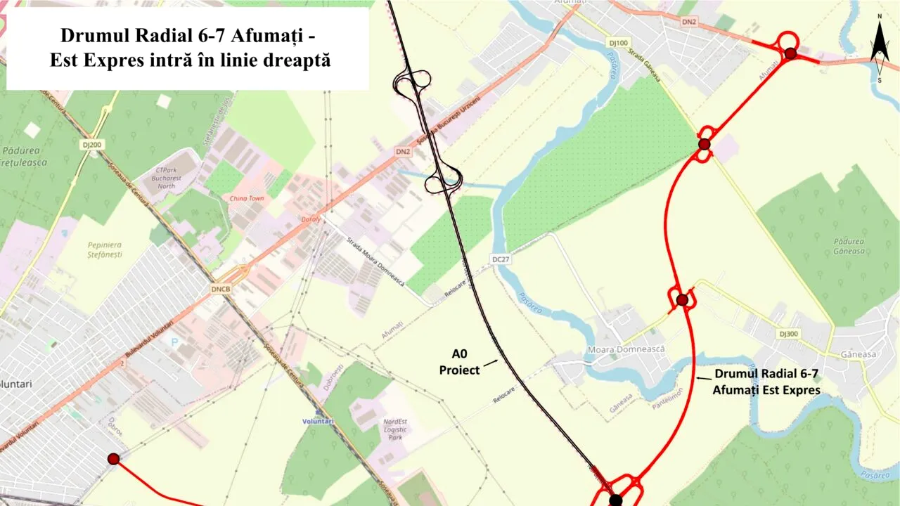 (P) CJ Ilfov a anunțat că Drumul Radial 6-7 AFUMAȚI a primit finanțare prin Programul de TRANSPORT