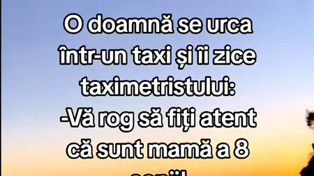 BANCUL ZILEI | Doamna și taximetristul