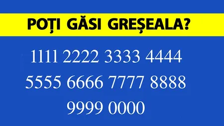 Test de inteligență | Poți găsi greșeala în secvența din imagine?