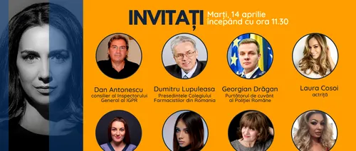 GÂNDUL LIVE | Expertul criminolog Dan Antonescu și președintele Colegiului Farmaciștilor, Dumitru Lupuleasa, printre invitații Emmei Zeicescu, pe 14 aprilie, la 11.30