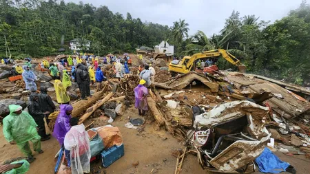 Aproape o sută de persoane au murit în urma unor alunecări de teren în India. Zeci de oameni sunt căutați de salvatori