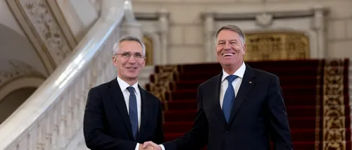 FOTO-VIDEO | Secretarul general al NATO, Jens Stoltenberg, întâlnire cu președintele Klaus Iohannis. Ce declarații au făcut după convorbirile de la Palatul Cotroceni