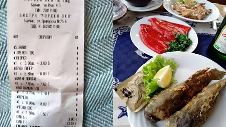 Nu e o eroare! Cât a PLĂTIT o brașoveancă, în Bulgaria, pentru o porție de guvizi, un șnițel, două salate și o bere