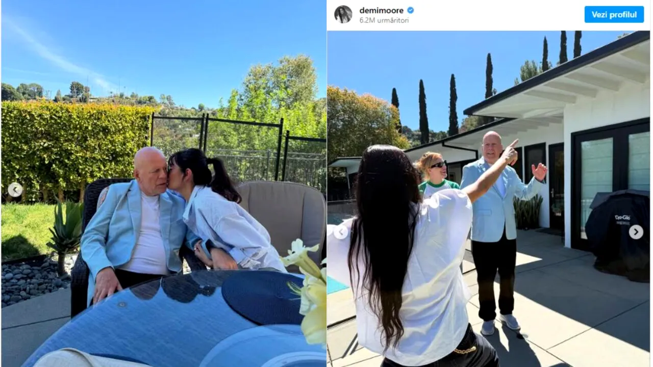 Ultimele imagini cu Bruce Willis. Actorul a sărbătorit împlinirea vârstei de 70 de ani, alături de familie