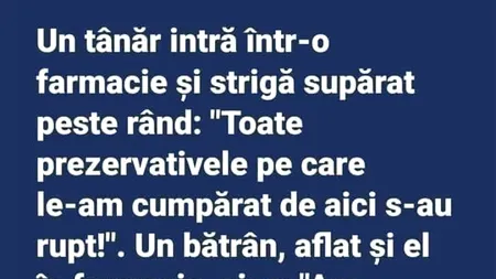 Bancul de vineri | Tânărul, pensionarul și farmacista