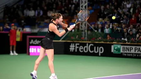 Simona Halep, la Fed Cup. Halep joacă acum cu Garbine. Gândul transmite LIVE TEXT