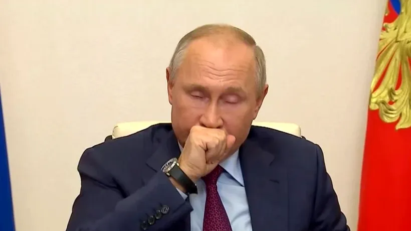 Vladimir Putin, criză de tuse în direct la TV după ce a fost numit „președintele cu Parkinson” sau „bolnavul de cancer” - FOTO/VIDEO