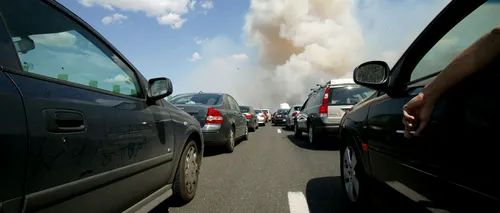 Trafic îngreunat pe Autostrada Soarelui. Cum arată, văzut din elicopter, drumul spre mare