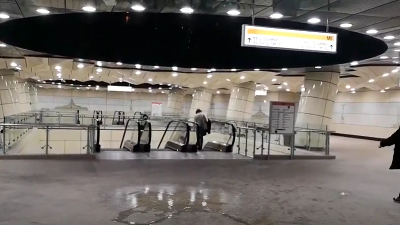 Stația de metrou Eroilor 2, inaugurată în urmă cu nici 3 luni, din nou inundată