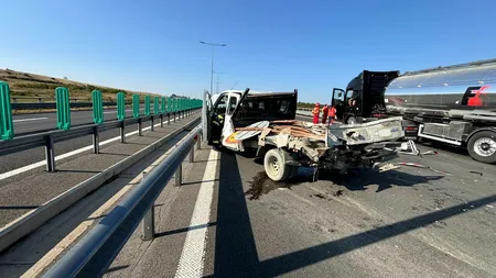 Trei bărbați care efectuau marcaje rutiere pe A1, la Boița, au MURIT după ce au fost loviți de un TIR