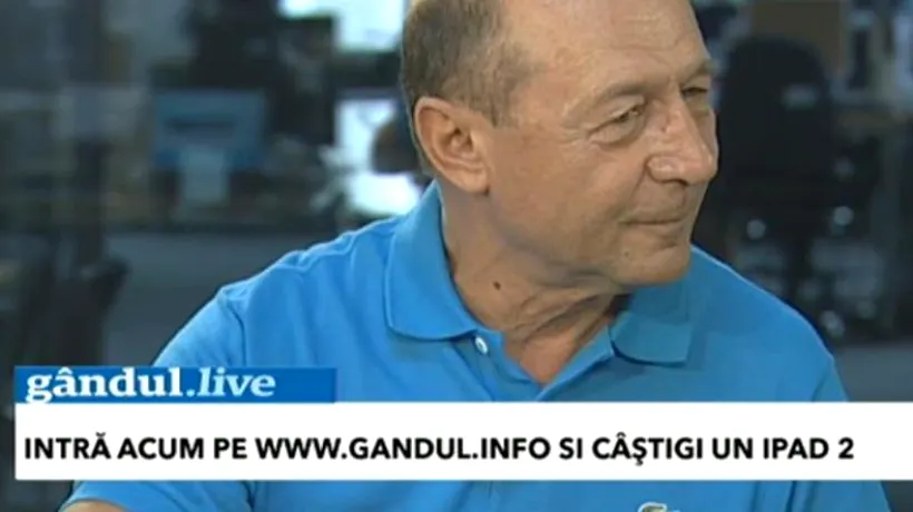 GÂNDUL LIVE. Băsescu: Faptul că aș fi securist face parte dintre clișeele referitoare la mine. Nu s-a găsit nicio dovadă, niciun angajament, și am fost căutat și în ghete