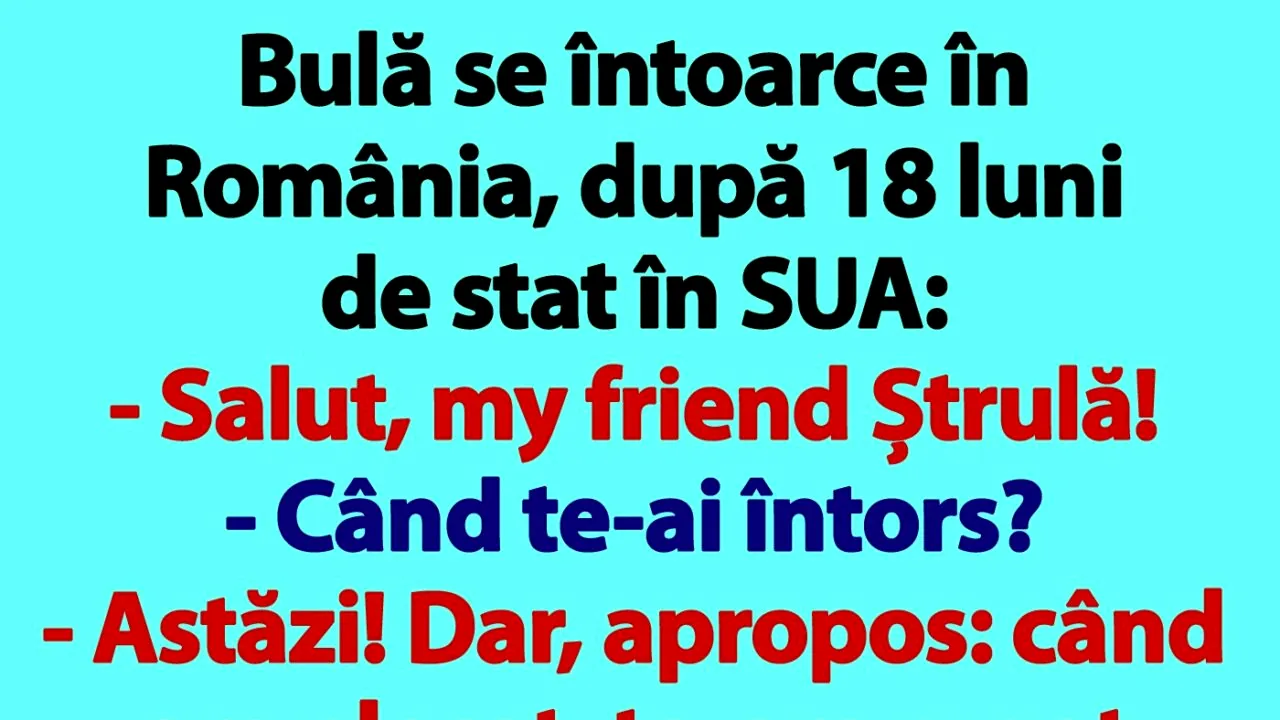 BANC | Bulă se întoarce în România, după 18 luni de stat în SUA