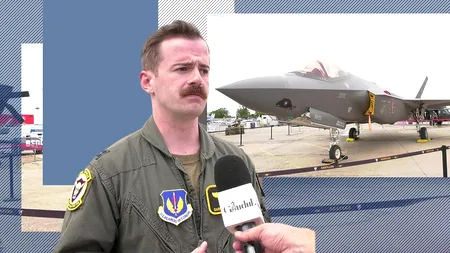 El este americanul care zboară cu cel mai performant avion de luptă din lume: „F – 35 Alfa este incredibil de ușor de pilotat” | Reportaj la BSDA 2024