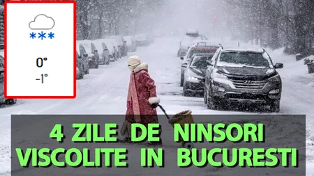 Meteorologii Accuweather anunță 4 zile de ninsori și viscol în București, în decembrie